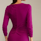 Sukienka BODY POSITIVE purpurowa