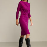 Sukienka BODY POSITIVE purpurowa
