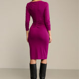 Sukienka BODY POSITIVE purpurowa