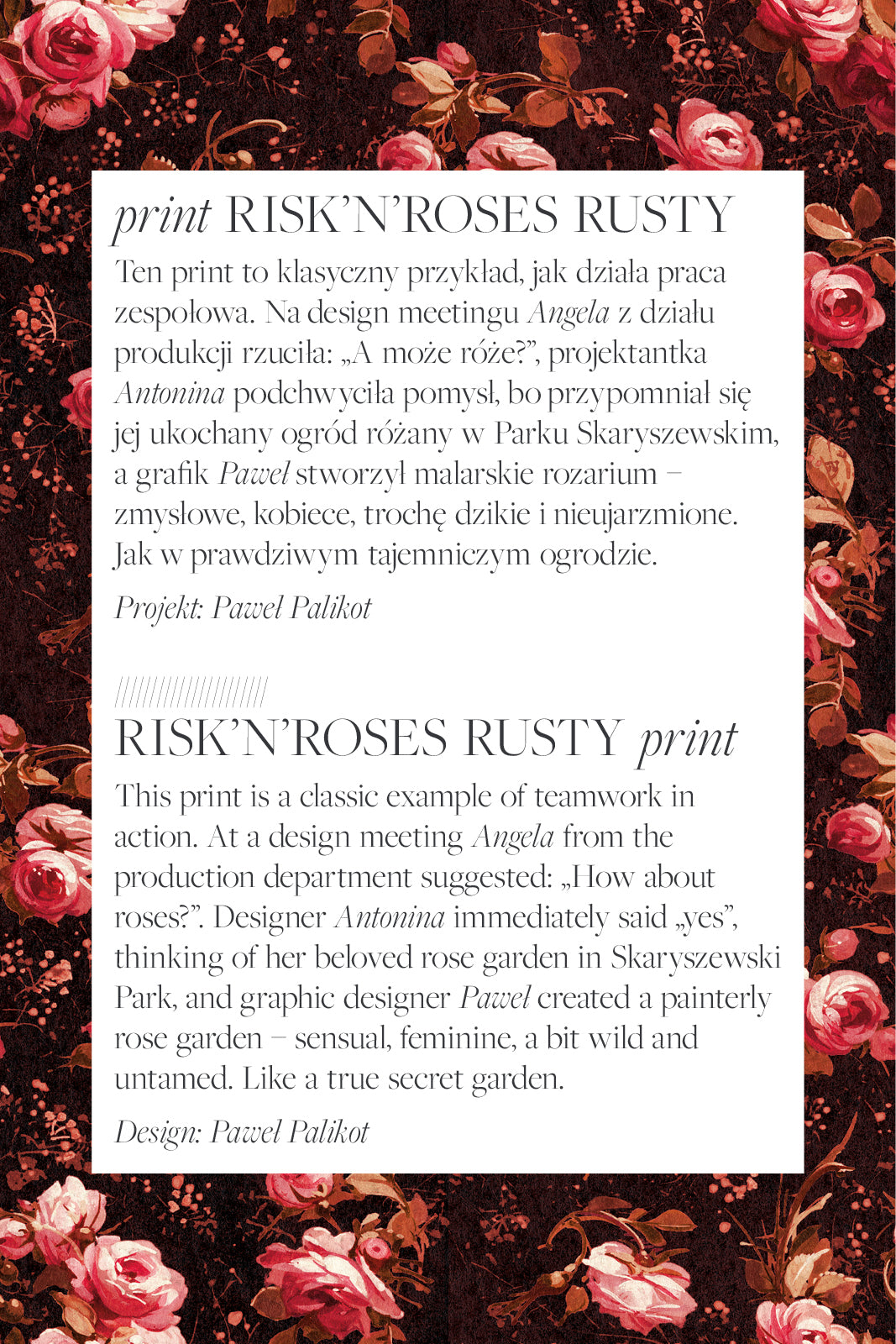 DRAPQUEEN print risk'n'roses rusty