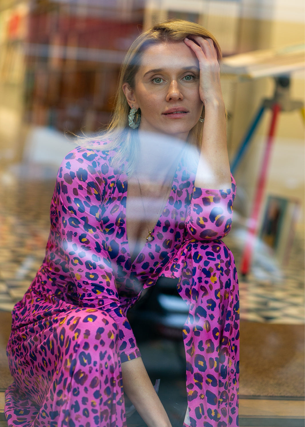 DREAMGIRL z długim rękawem print różowa pantera