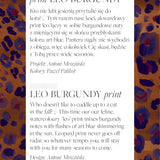 KLIN LADY print leo burgundy