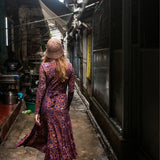 KLIN LADY print leo burgundy