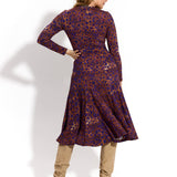 KLIN LADY print leo burgundy