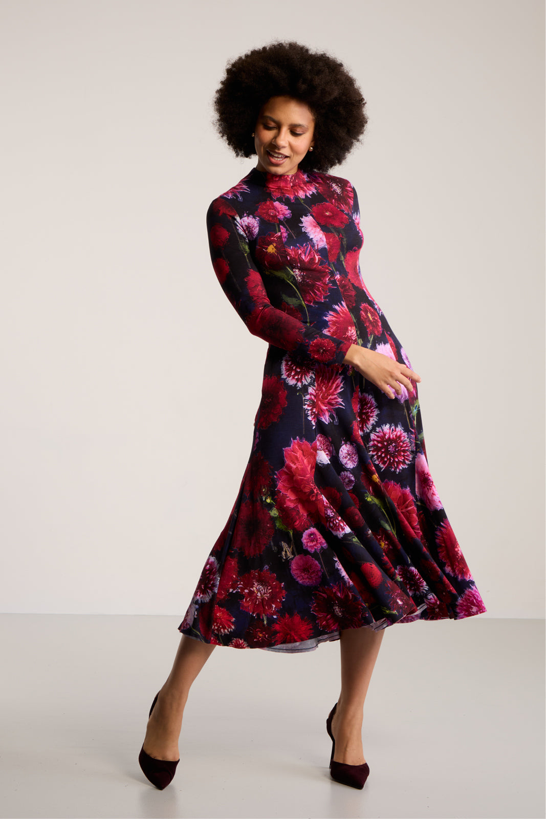 Dress LET’S DANCE dahlias print