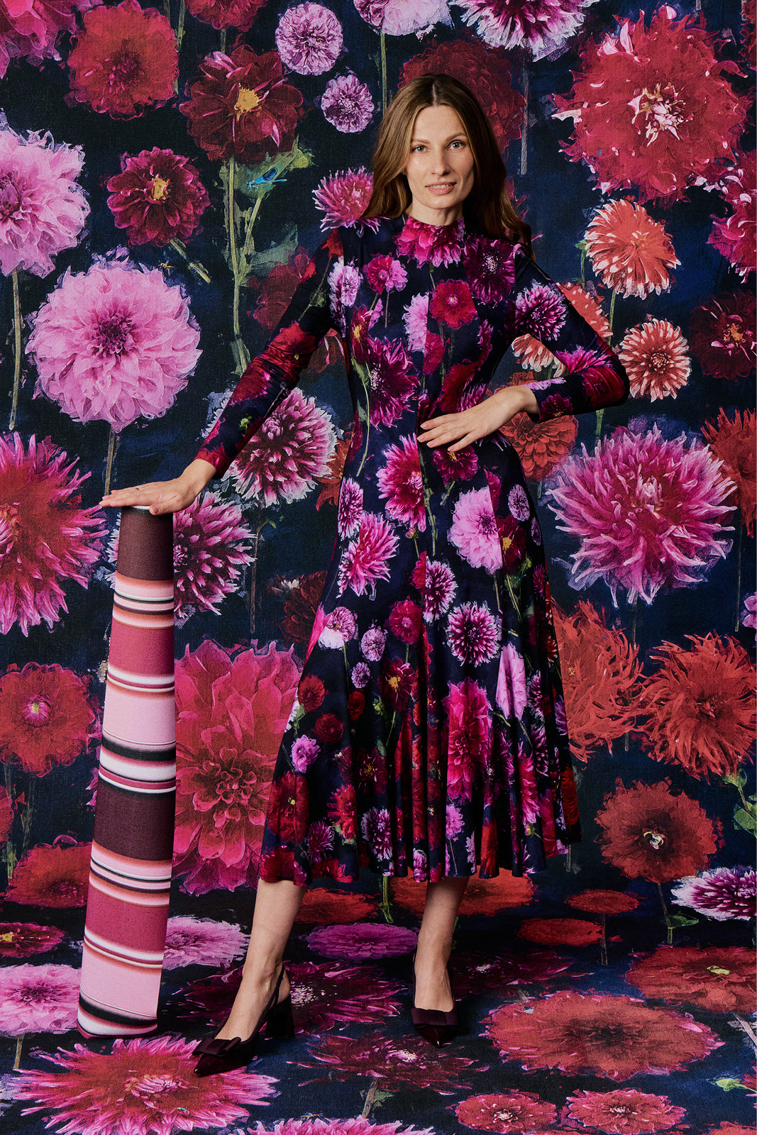 Dress LET’S DANCE dahlias print