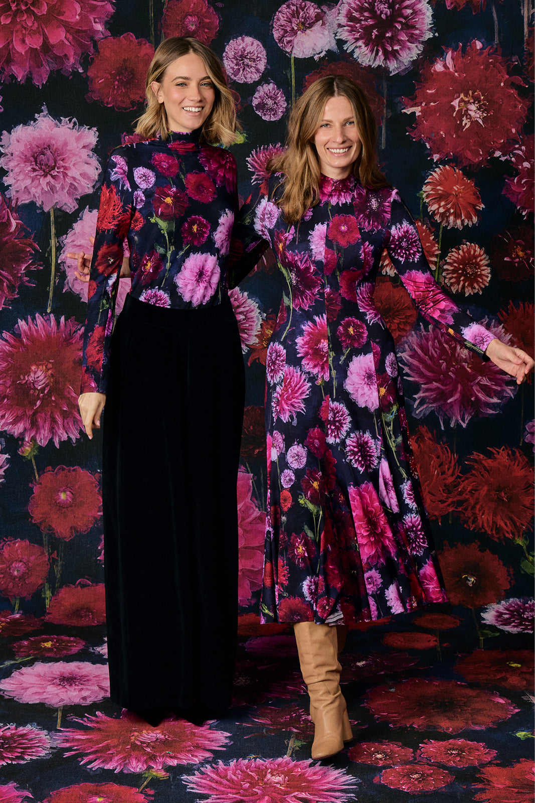Dress LET’S DANCE dahlias print