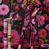 Dress LET’S DANCE dahlias print