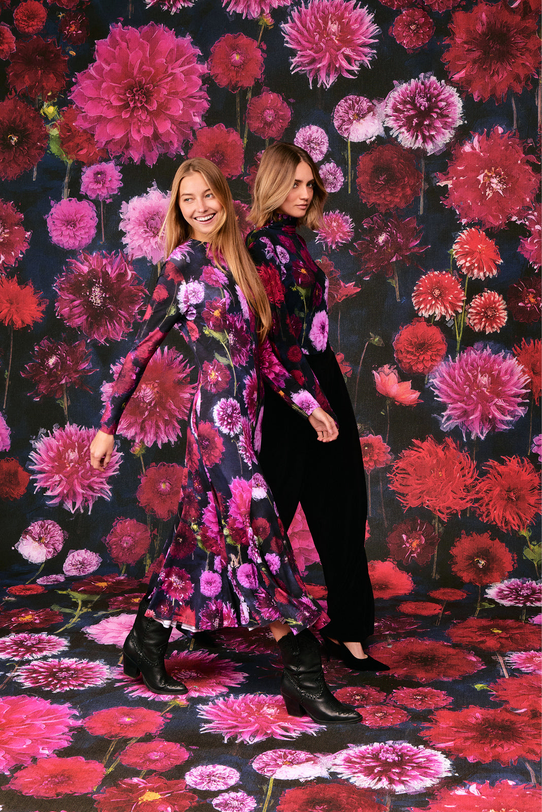 Dress LET’S DANCE dahlias print