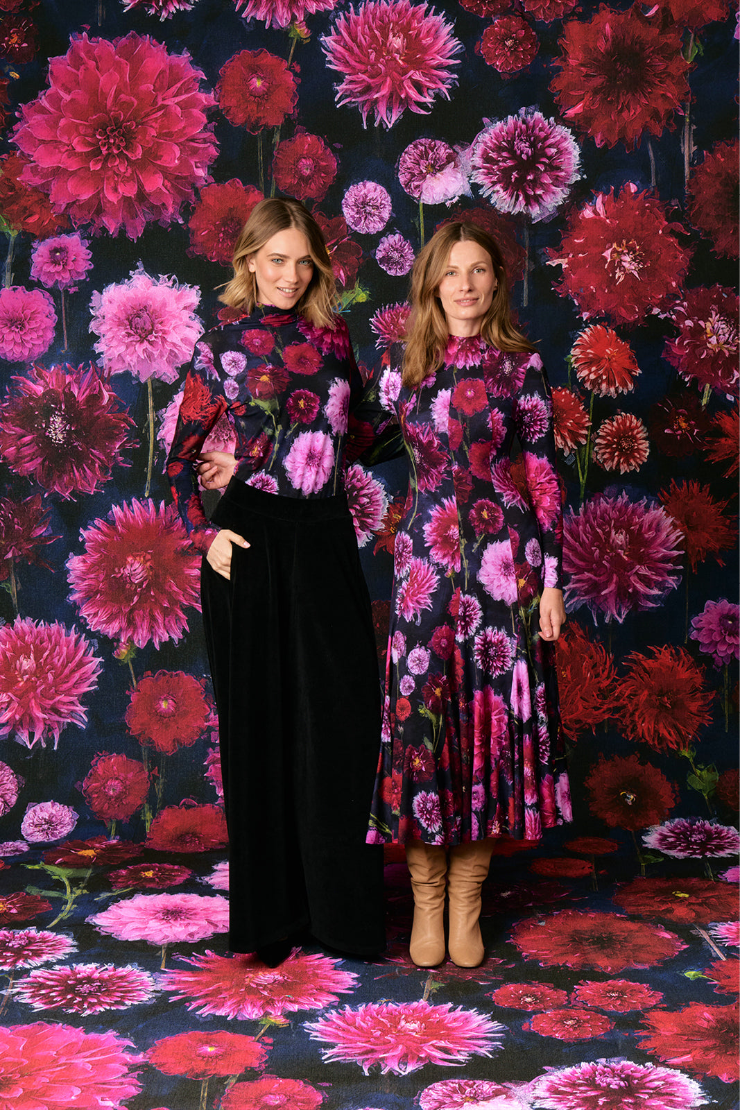 Dress LET’S DANCE dahlias print