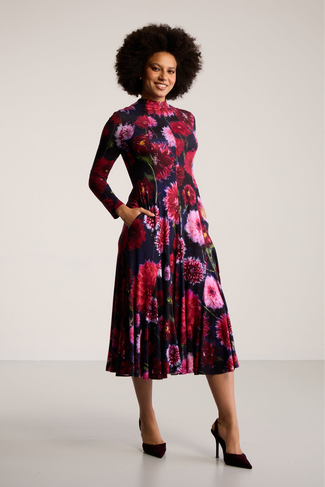 Dress LET’S DANCE dahlias print