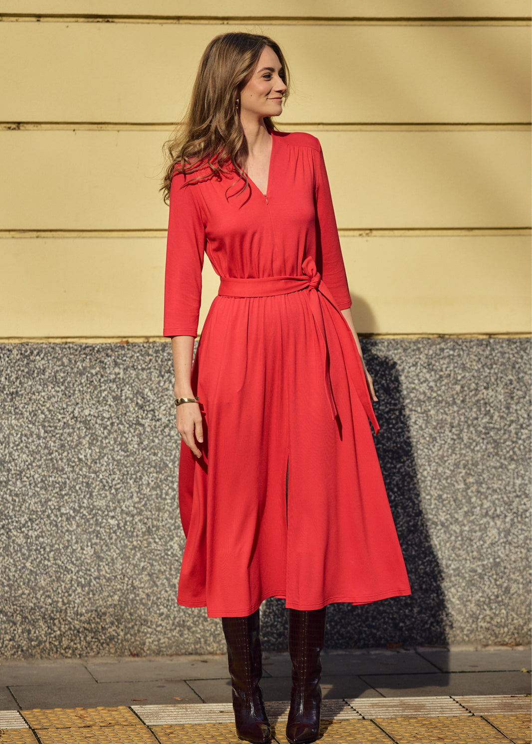 LIBERTY DRESS czerwony modal premium