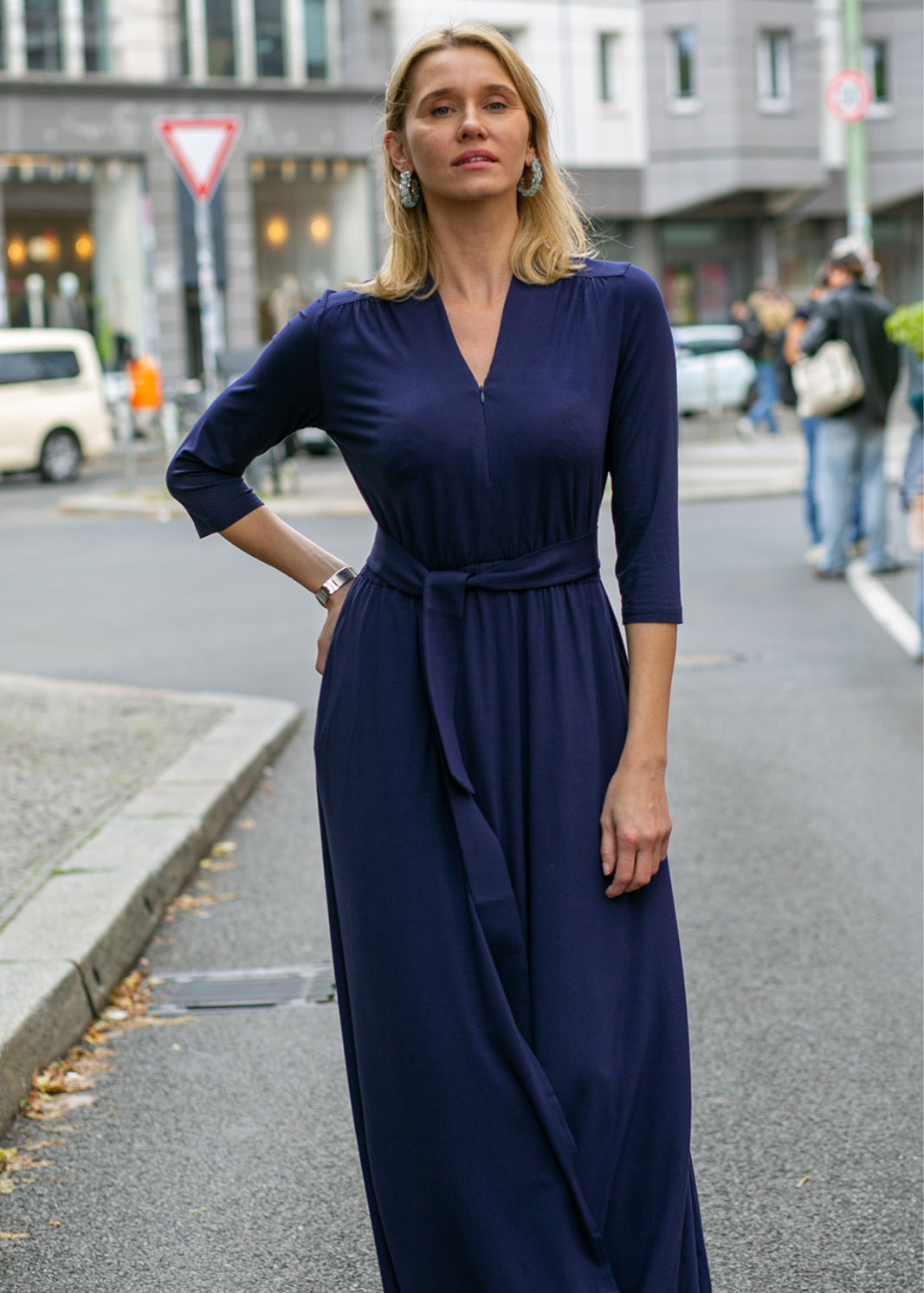 LIBERTY DRESS MAXI nocny granat