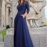 LIBERTY DRESS MAXI nocny granat