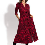 LIBERTY DRESS print czerwona pantera