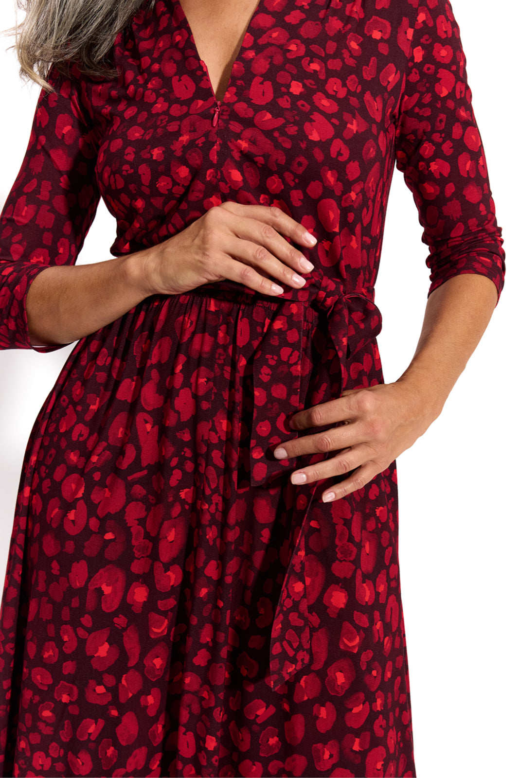 LIBERTY DRESS print czerwona pantera