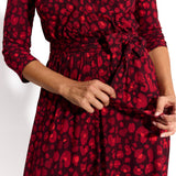 LIBERTY DRESS print czerwona pantera