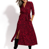 LIBERTY DRESS print czerwona pantera