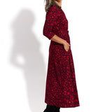 LIBERTY DRESS print czerwona pantera