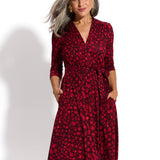 LIBERTY DRESS print czerwona pantera