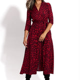 LIBERTY DRESS print czerwona pantera