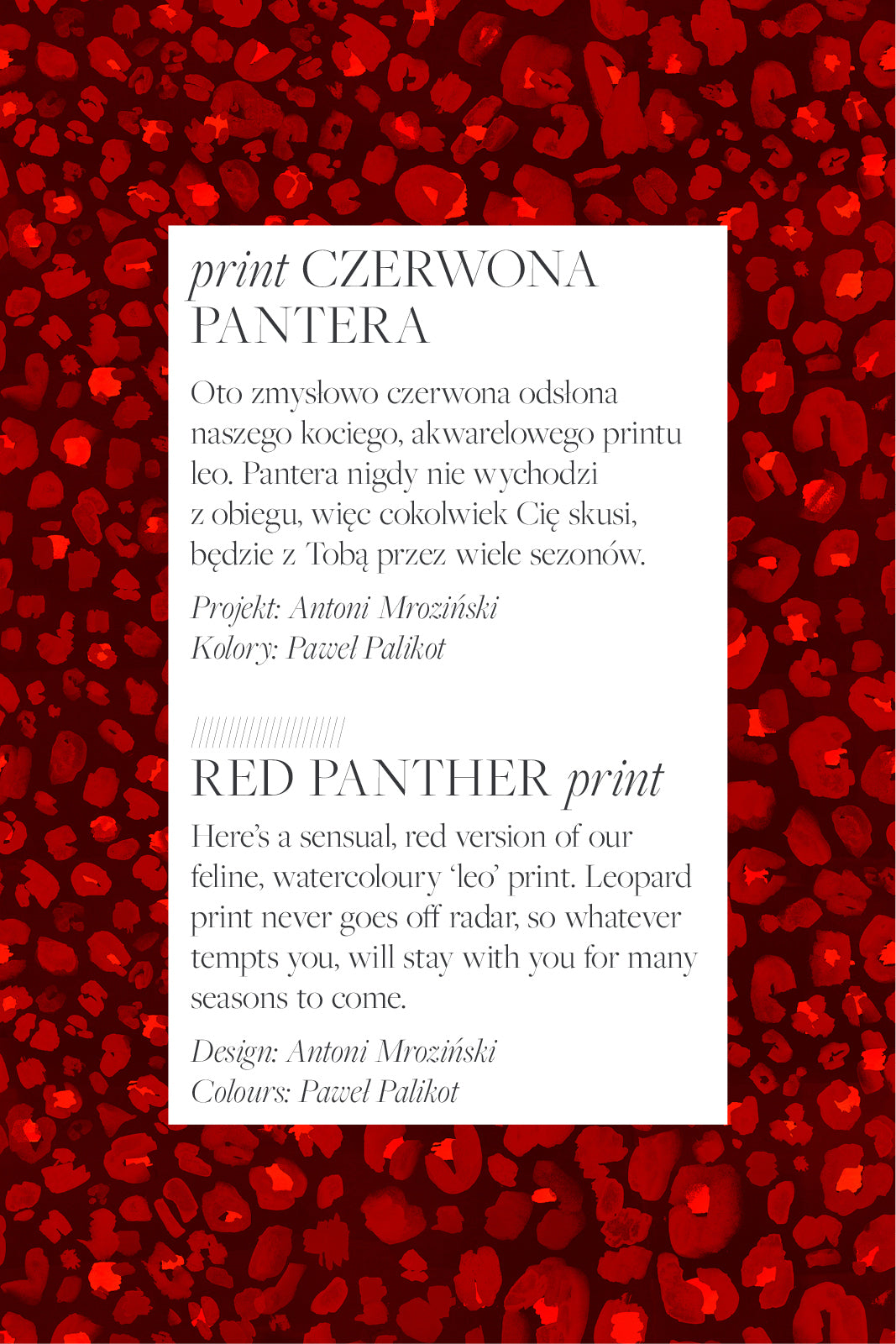 LIBERTY DRESS print czerwona pantera