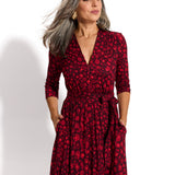 LIBERTY DRESS print czerwona pantera