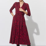 LIBERTY DRESS print czerwona pantera