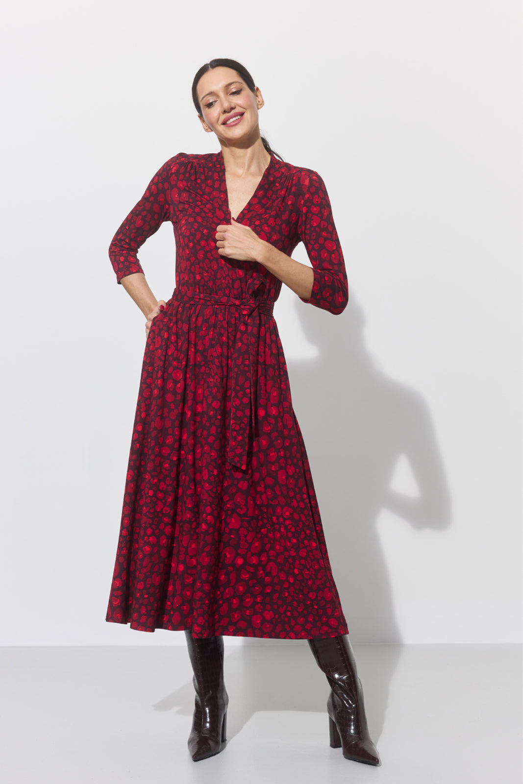 LIBERTY DRESS print czerwona pantera