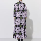 LIBERTY DRESS print lipy i magnolie nocą