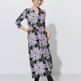 LIBERTY DRESS print lipy i magnolie nocą