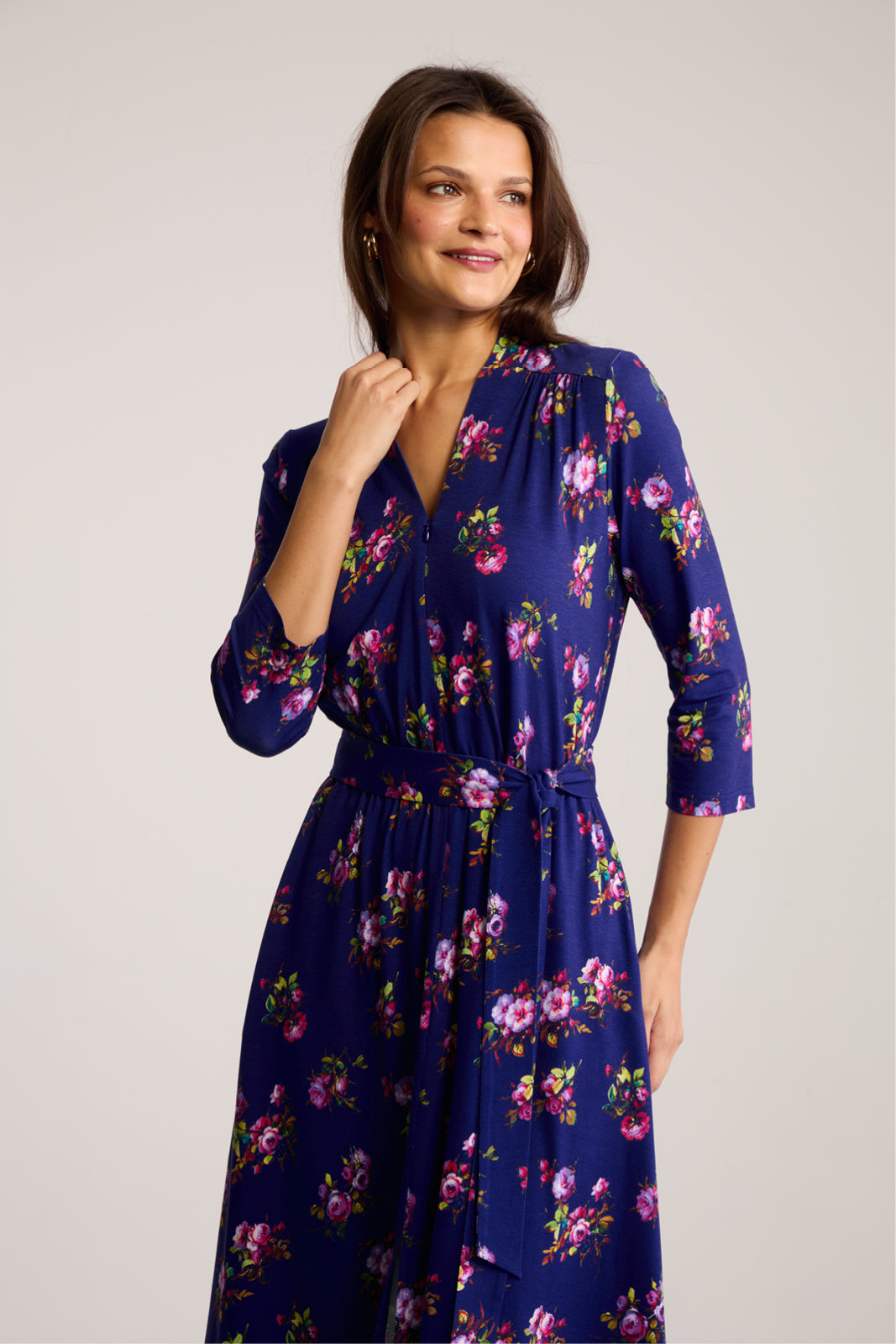 Dress LIBERTY DRESS risk'n'roses blue print
