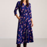 Dress LIBERTY DRESS risk'n'roses blue print