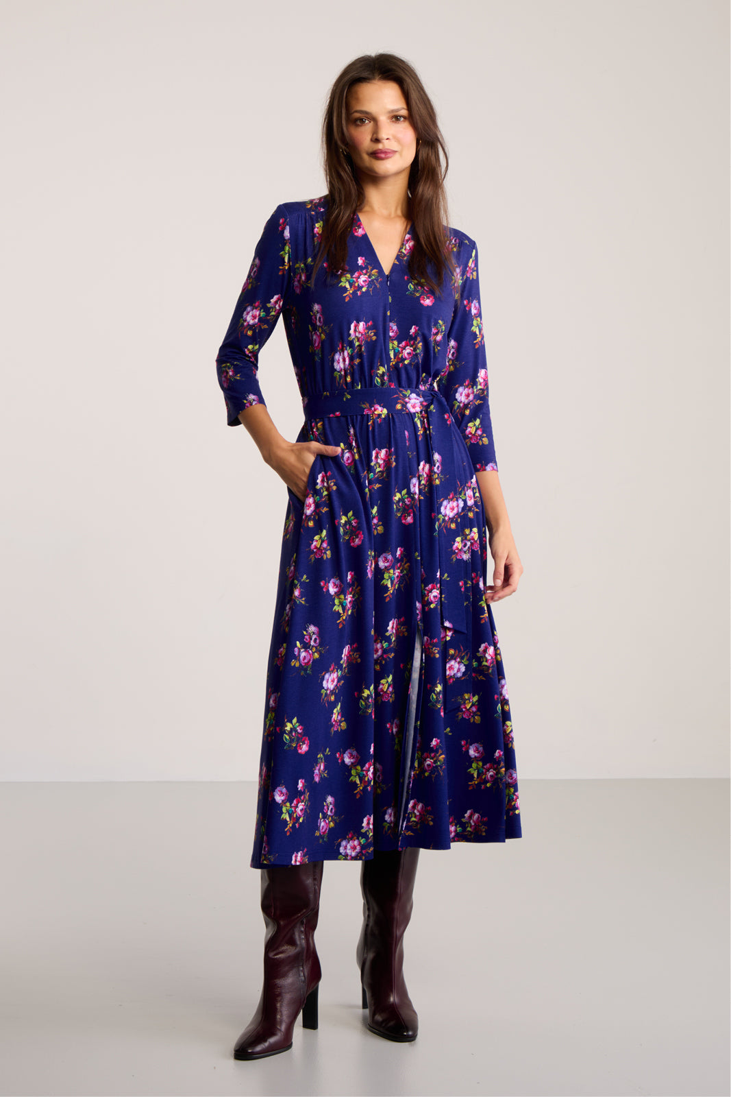 Dress LIBERTY DRESS risk'n'roses blue print