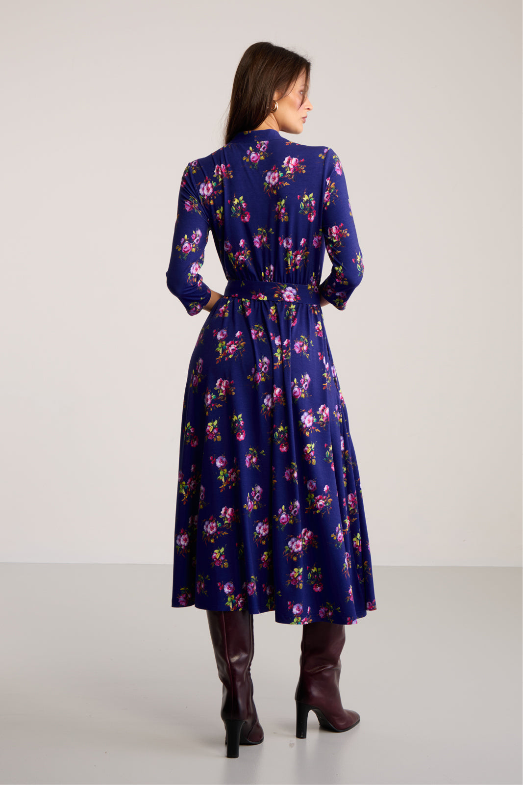 Dress LIBERTY DRESS risk'n'roses blue print