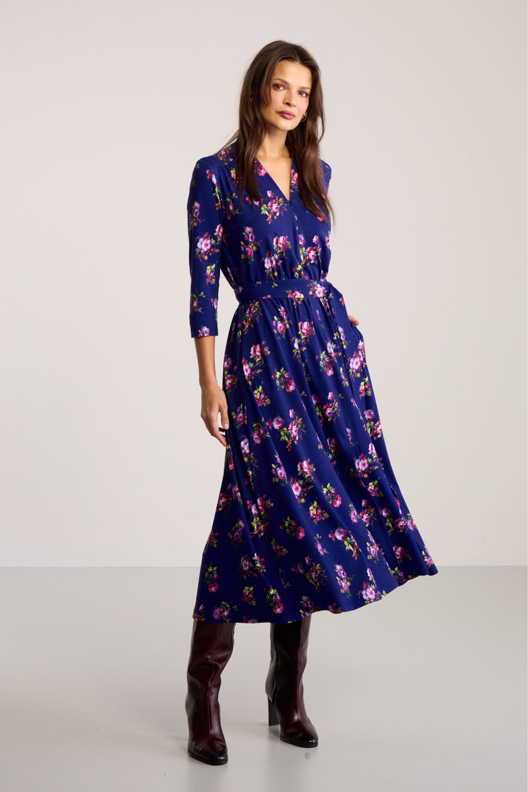 Dress LIBERTY DRESS risk'n'roses blue print