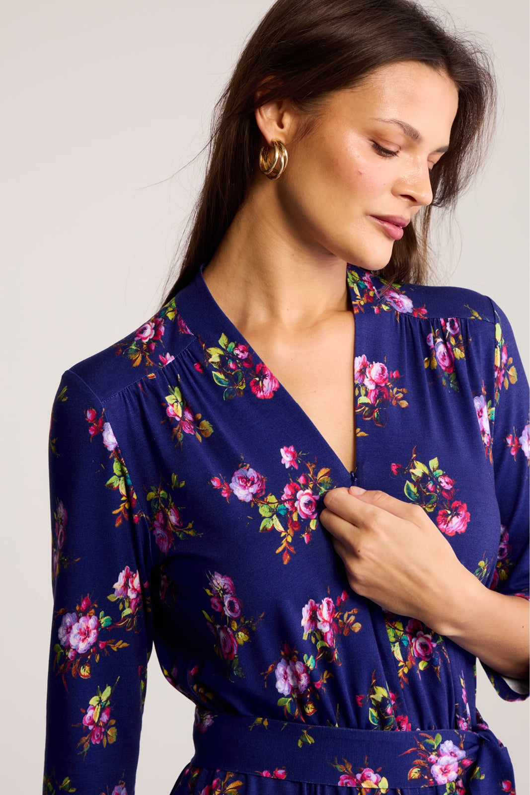 Dress LIBERTY DRESS risk'n'roses blue print