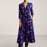 Dress LIBERTY DRESS risk'n'roses blue print