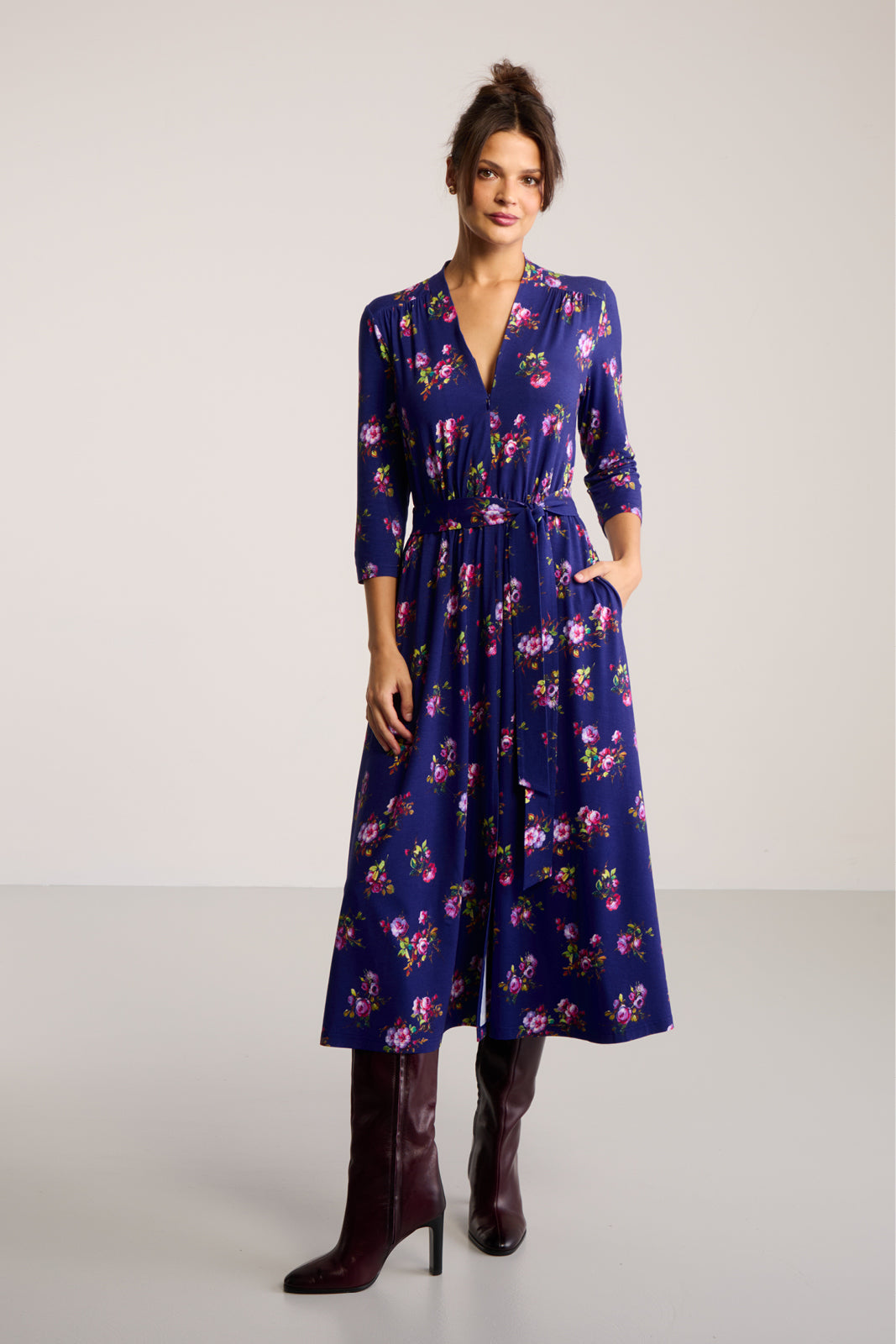 Dress LIBERTY DRESS risk'n'roses blue print