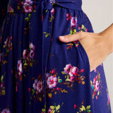 Dress LIBERTY DRESS risk'n'roses blue print