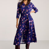 Dress LIBERTY DRESS risk'n'roses blue print