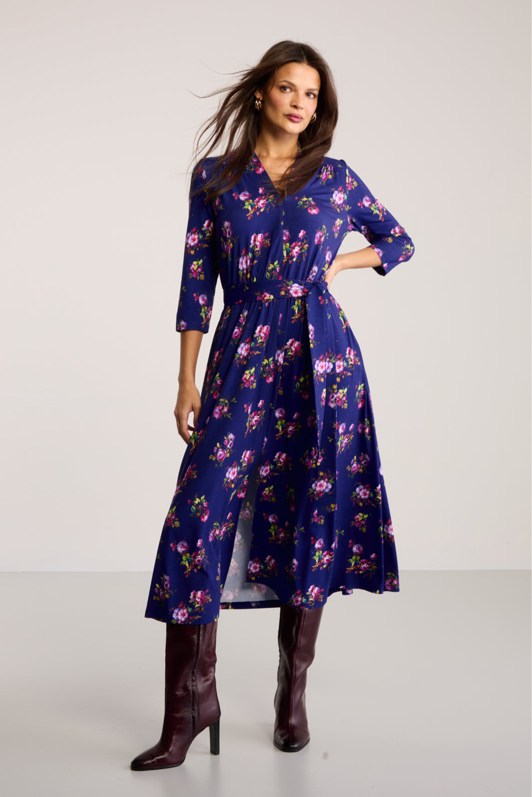 Dress LIBERTY DRESS risk'n'roses blue print