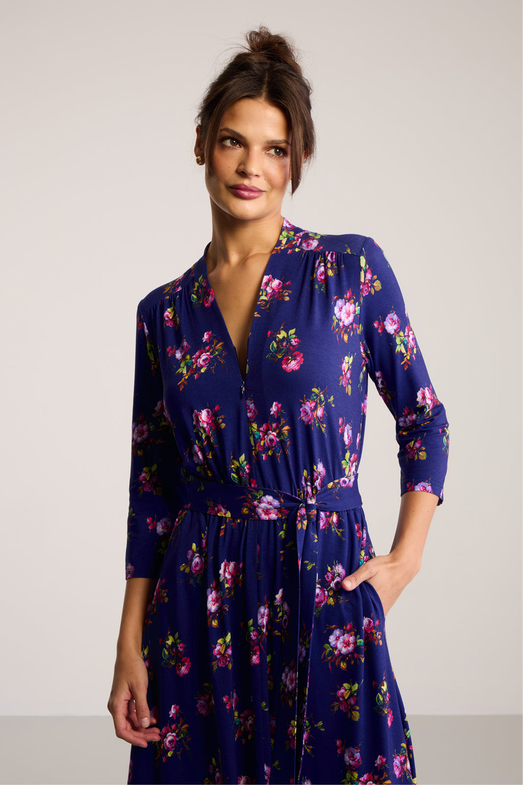 Dress LIBERTY DRESS risk'n'roses blue print