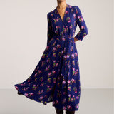 Dress LIBERTY DRESS risk'n'roses blue print