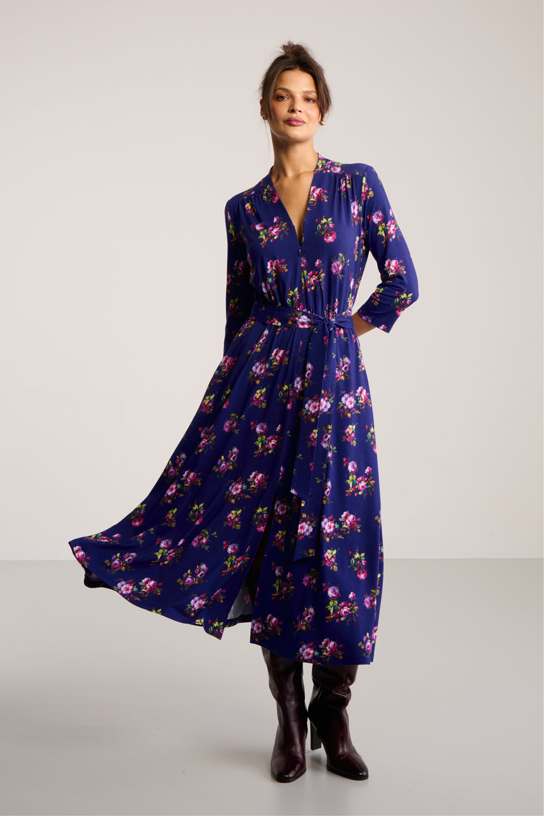 Dress LIBERTY DRESS risk'n'roses blue print