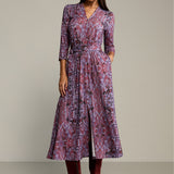 Sukienka LIBERTY DRESS print wąż fioletowy