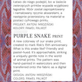Sukienka LIBERTY DRESS print wąż fioletowy