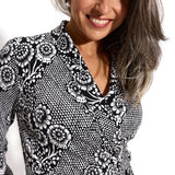 LIKE A LADY print koronkowa robota na czerni