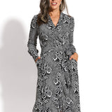 LIKE A LADY print koronkowa robota na czerni