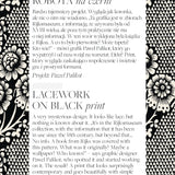 LIKE A LADY print koronkowa robota na czerni